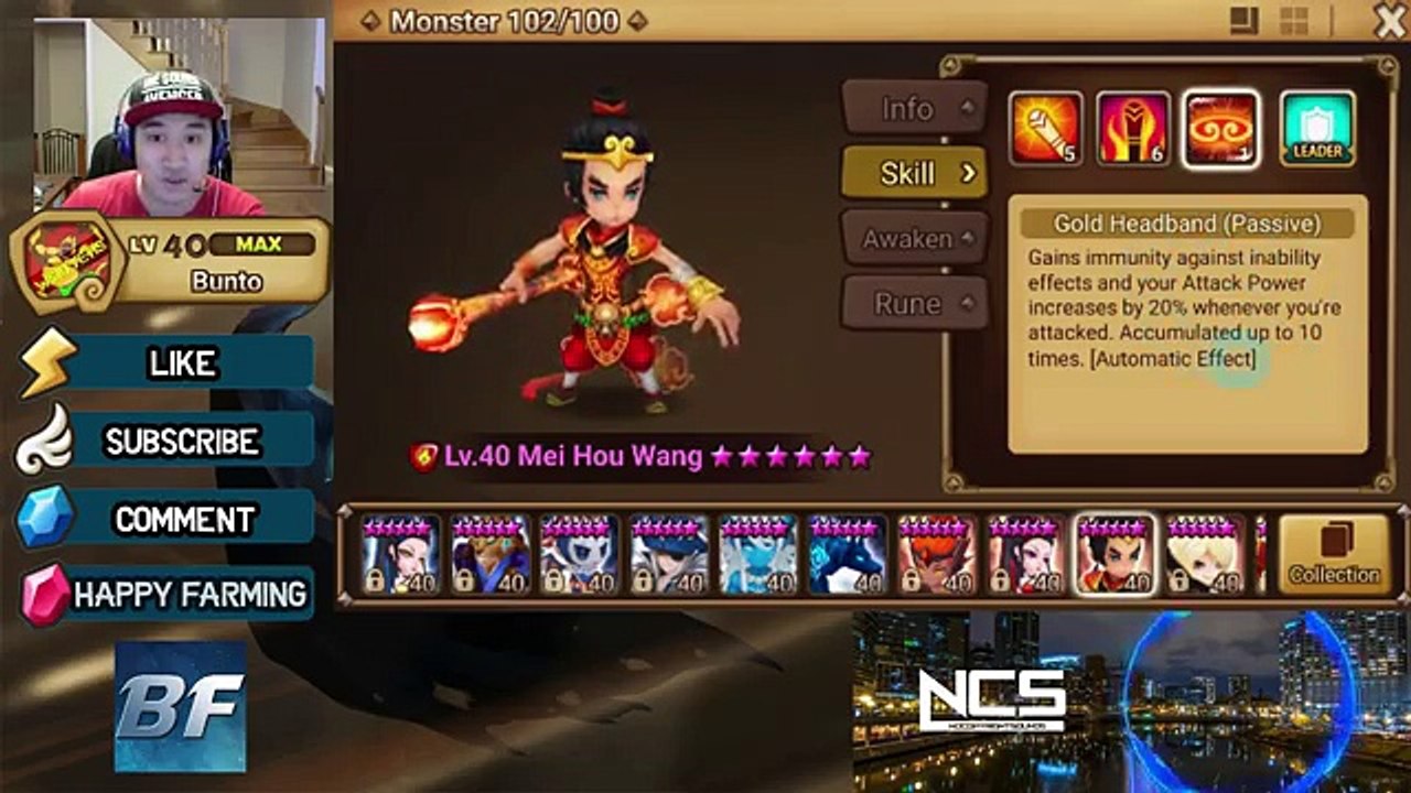 Summoners war - Buntos monster Spotlight Mei Hou Wang the Fire Monkey King