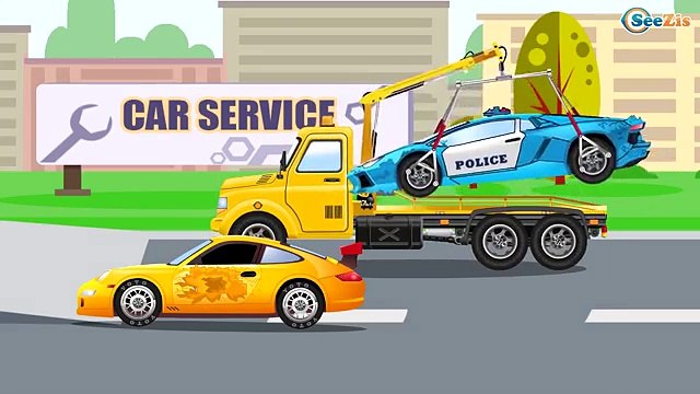 La Voiture de police pour bébés - Conduit Voiture de Police - Dessins animés pour enfants