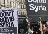 Protesters Chant 'Don't Bomb Syria' Near Downing Street