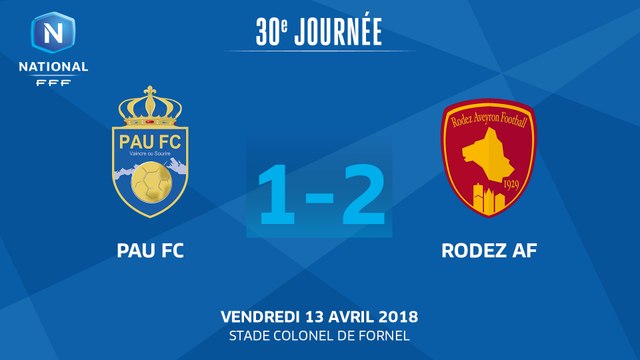 J30 : Pau FC - Rodez Aveyron F. (1-2), le résumé