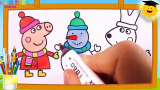 Dibujar y Colorea Peppa Pig de Arco Iris - Dibujos Para Niños - Learn Colors