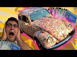 COLAMOS 15 MIL FIGURINHAS EM UM FUSCA!!! (R$ 6.000,00 EM FIGURINHAS)