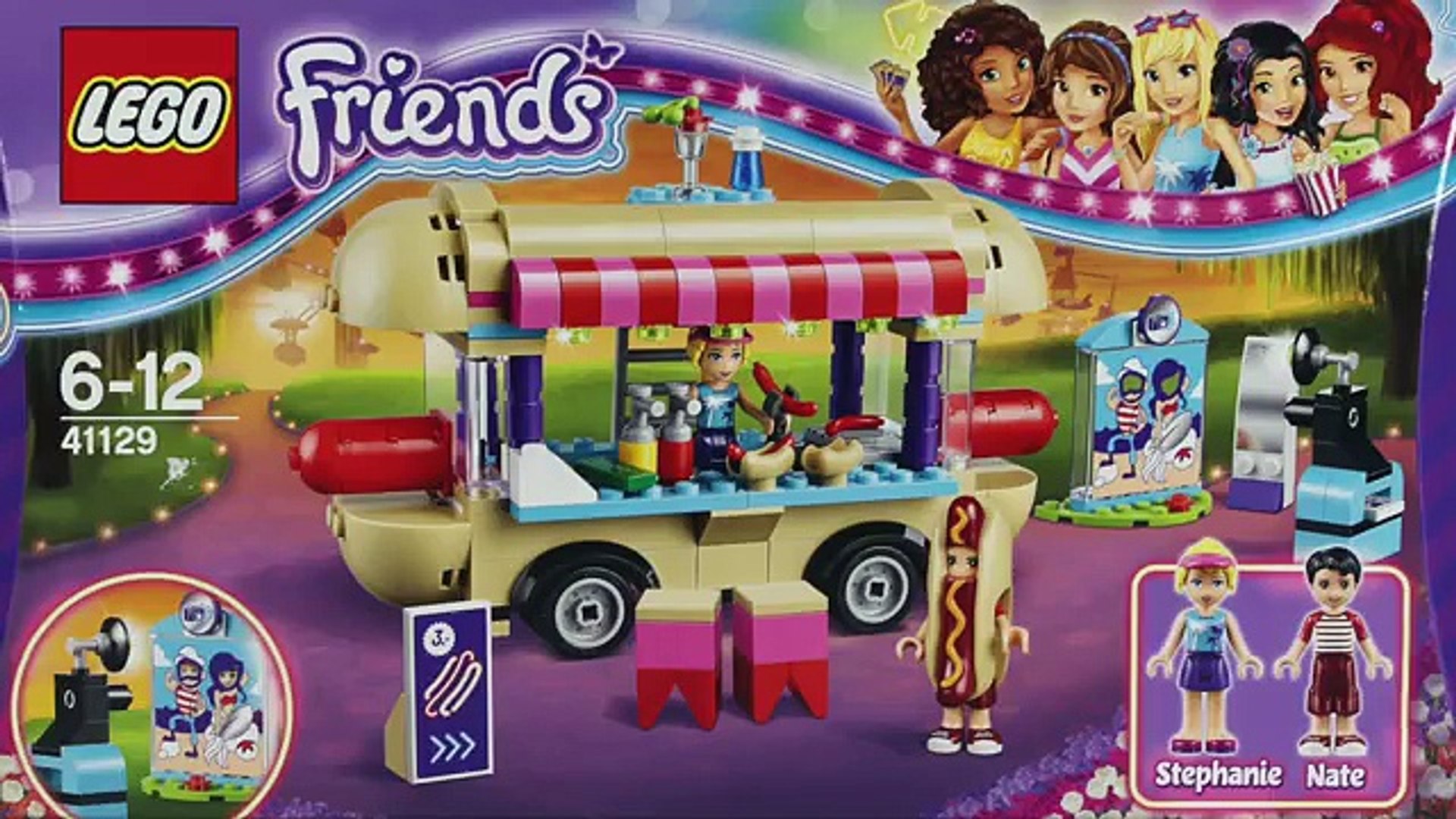 LEGO Friends Amusement Park Hot Dog Van - Playset 41129 Toy Unboxing &  Speed Build - video Dailymotion