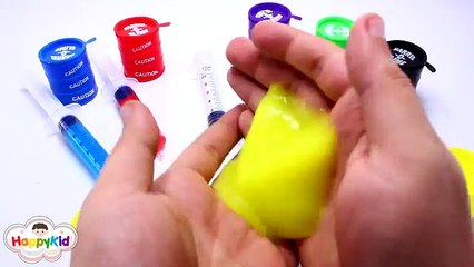สไลม์เข็มฉีดยา | เรียนรู้สีภาษาอังกฤษ | น้ำลายเอเลี่ยน | Learn Color With Slime Injections