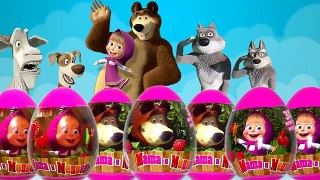 Киндер Сюрприз игрушки Маша и Медведь новые серии. Видео для детей Surprise eggs toys for kids