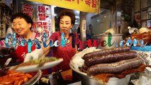KOREAN STREET FOOD - Gwangjang Market Street Food Tour in Seoul South Korea  BEST Spicy Korean Food