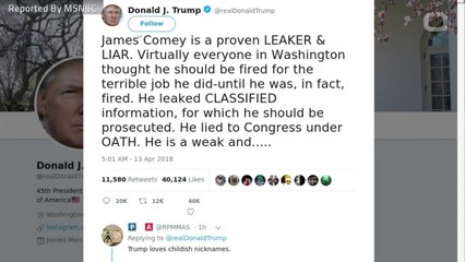 Trump Calls Comey An 'Untruthful Slime Ball'