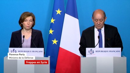 "Cette opération visait des objectifs appartenant au programme chimique clandestin de la Syrie : le principal centre de recherches et deux importants sites de production ont été frappés", Florence Parly, ministre des Armées
