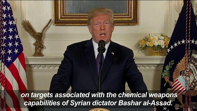 Trump announces US-led coalition strikes against Syria