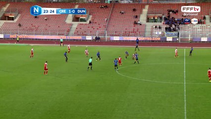 Égalisation de Dunkerque !!! Seul face à la défense de Créteil TIMITE arme une frappe qui trompe Kerboriou. 1 but partout.