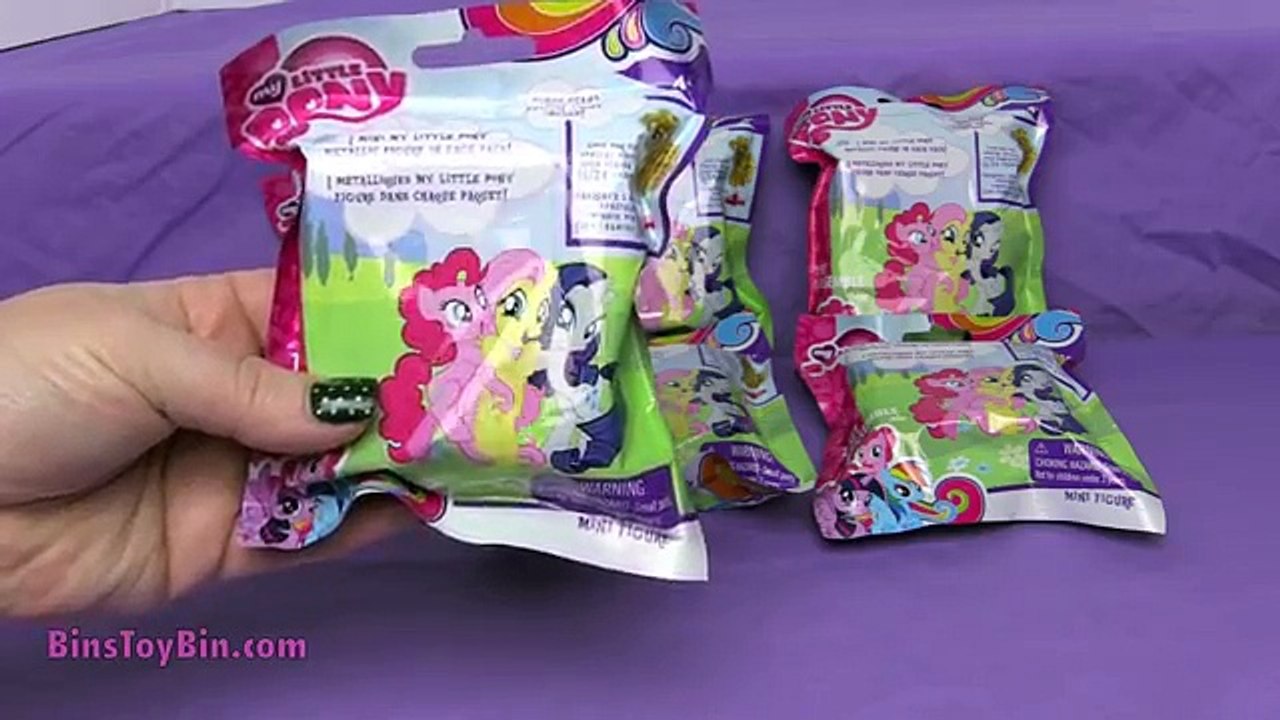 My Little Pony Metallic Mini Figures Blind Bags Opening!! | Bins Toy Bin