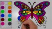 Glitter BUTTERFLY Coloring Pages | How to Draw Butterfly for Kids | Drawing And Coloring for Kids | Educational child channel