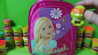 MOCHILA BARBIE SORPRESA y HUEVOS DE PLASTILINA Frozen Princesas Disney Glitzi Globes Tortugas Ninja