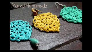Nice and easy crochet earrings | Aqua