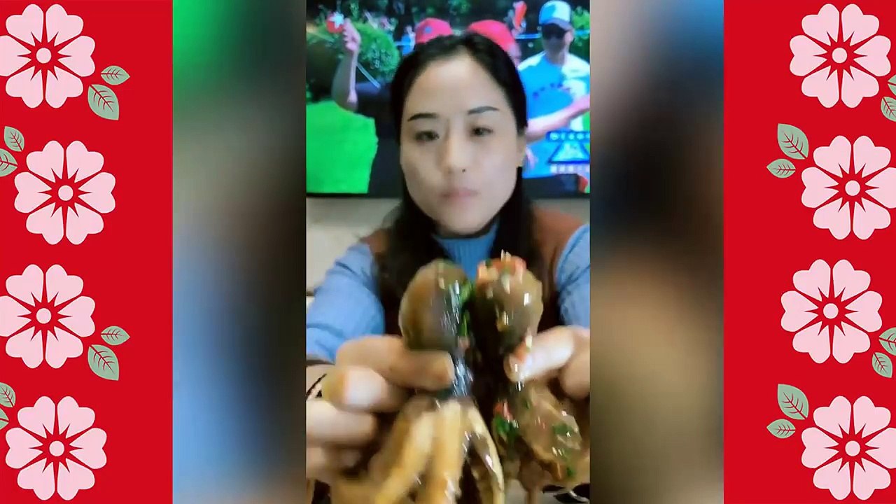 MEOGBANG BJ COMPILATION-CHINESE FOOD-MUKBANG-challenge-Beauty eat strange food-asian food-NO.131