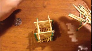 Спичечный домик (как собрать кубик из спичек) часть 1