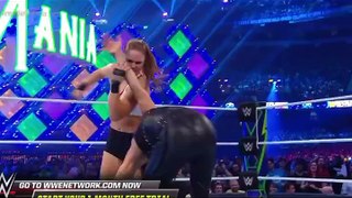 Ronda Rousey shows no mercy against Stephanie McMahon in her WWE in-ring debut WrestleMania