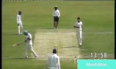 Bowling video of 15-years old Nasim Shah currently playing for ZTBL in Grade 2 tournament 2018. He also took 3_22 & 3_29 against Australia U16 in Dubai last year. (Aqib)