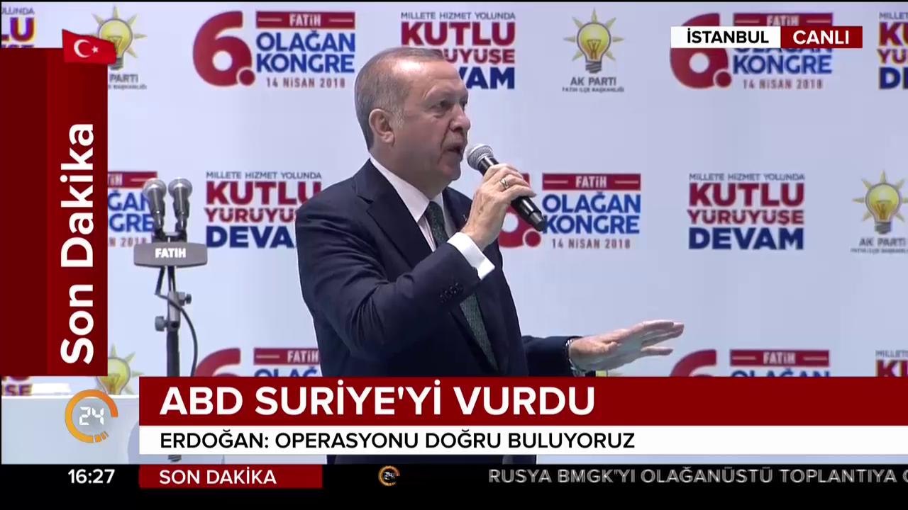 Cumhurbaşkanı Erdoğan konuşma yapıyor