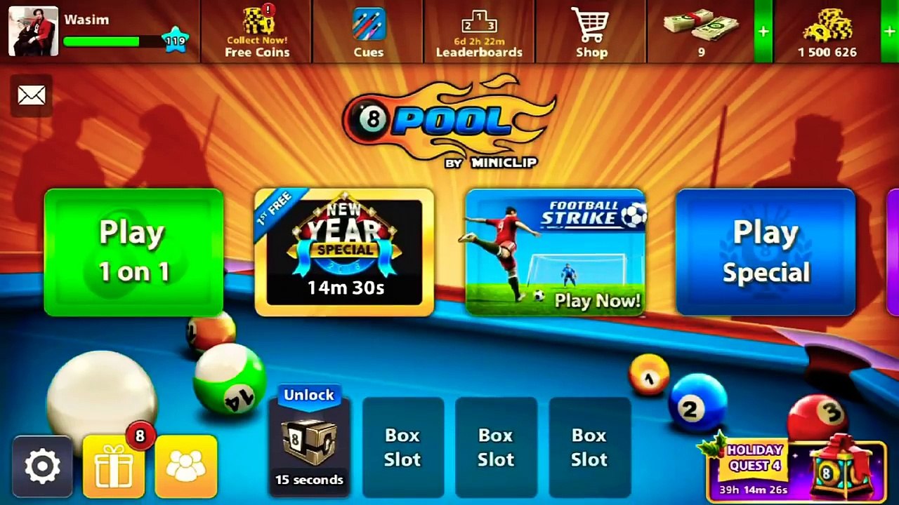 pool fanatic cue  ll Free rewards 2018 ll Miniclip 8 ball pool ll Coins & 2B Free Cue Box