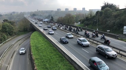 Motards en colère sur la RN12