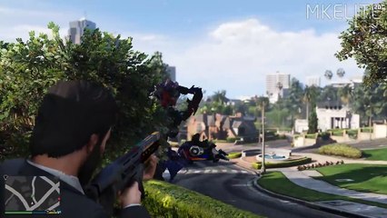 GTA 5 TRANSFORMERS MOD - I CRASHED INTO OPTIMUS PRIME!  - HD 60FPS