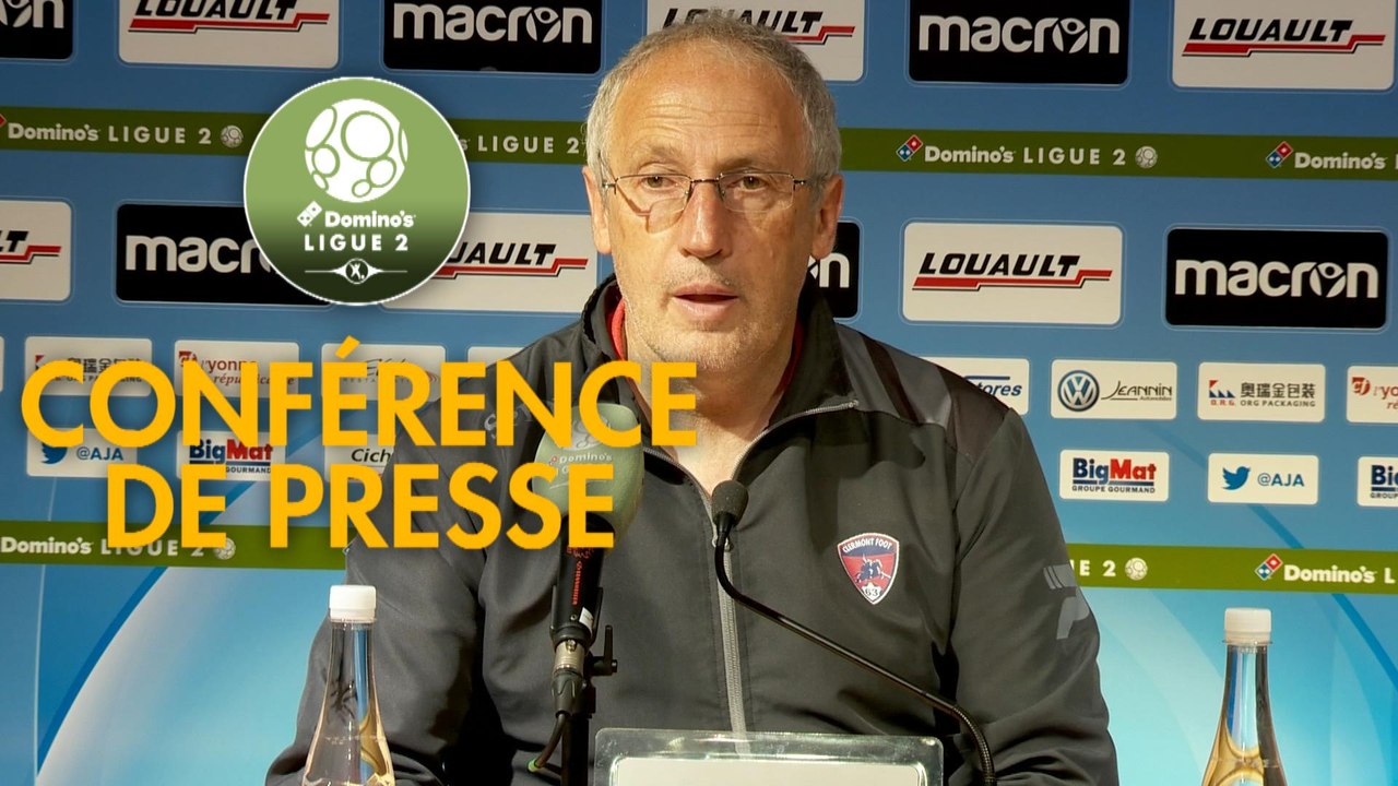 Conférence de presse AJ Auxerre - Clermont Foot (1-2) : Pablo  CORREA (AJA) - Pascal GASTIEN (CF63) - 2017/2018