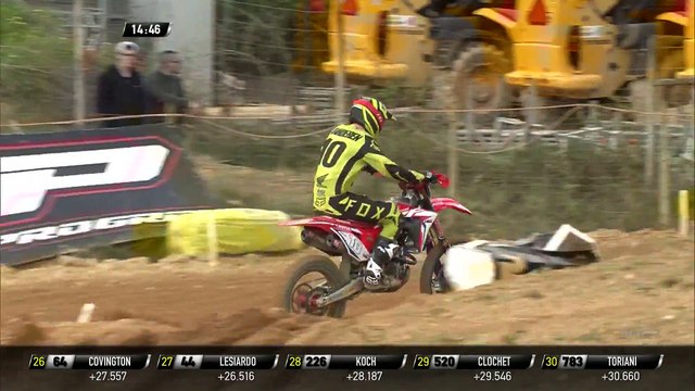 Ruben Fernandez Crash - MX2 Qualifying Race - MXGP of Portugal
