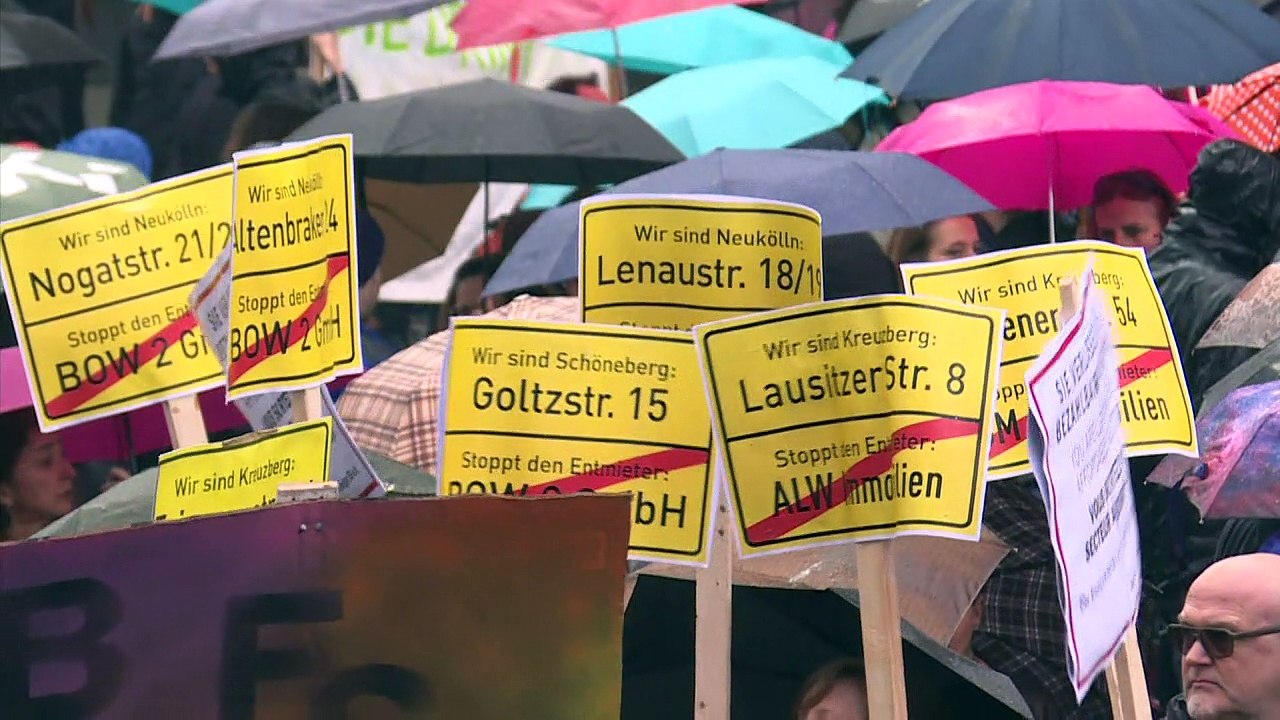 Tausende bei Demonstration gegen "Mietenwahnsinn" in Berlin
