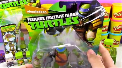 Giant Ninja Turtle Play doh Surprise Egg Leo TMNT with Minecraft Disney Cars and Tokidoki Toys