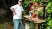 Make a rustic potting bench. DIY project using upcycled wood and limited tools.