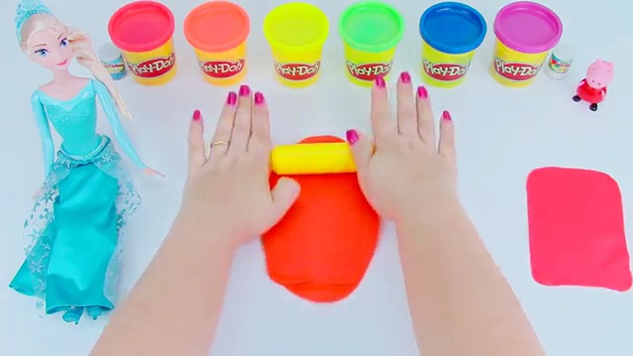 Peppa Pig e Frozen Elsa Sorvete Congelante de Massinha de Modelar Play Doh em Portugues