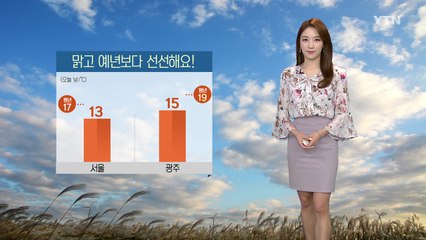 [날씨] 예년보다 선선...오후까지 서해안 황사, 미세먼지↑ / YTN