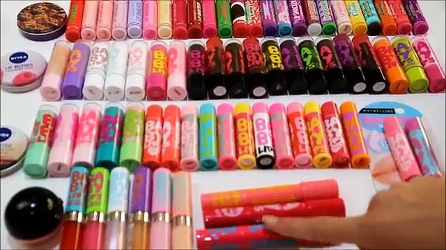 Lip Balm Collection & Haul - EOS, Baby Lips, Lip Smackers, Lip Gloss and More! 2017