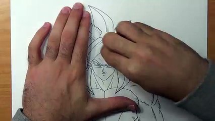 How To Draw Goku Super Saiyan 4 - Step By Step Tutorial