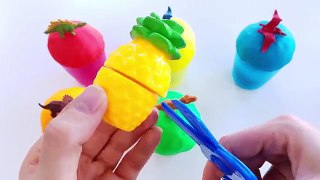 Learn Colors with Fruits Vegetables and Dinosaur Surprise Toys