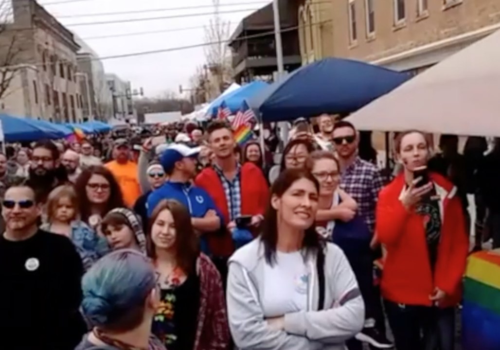 Hundreds Turn Out For First-Ever Gay Pride in Mike Pence's Hometown of Columbus