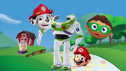 Wrong Heads Hulkbuster Mickey Mouse Finger Family Song | Green Pig, Donald Duck, Paw Patrol Rubble