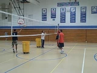 Volleyball hitting on P90X day 1
