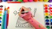 Learn to Color Pretty Dress Coloring Page for Children to Learn Colors and Paint with Watercolor