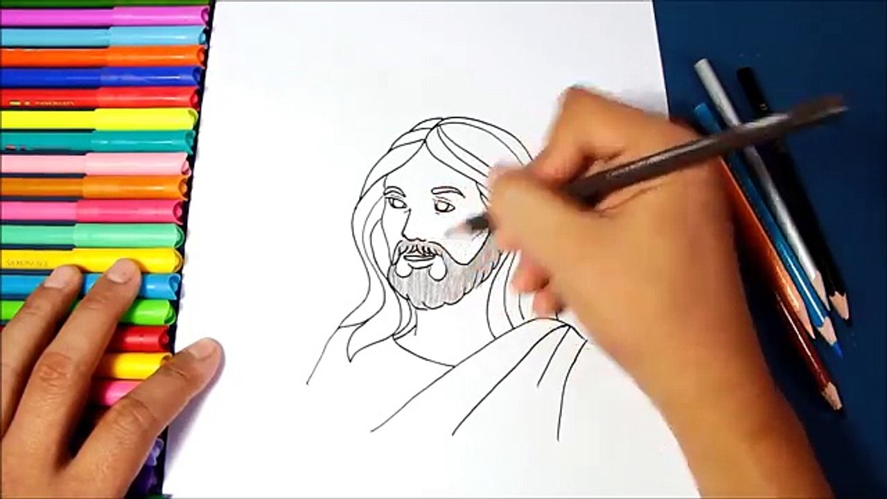Cómo dibujar a JESÚS paso a paso (fácil) | How to draw Jesus (Holy Week)