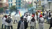Violentas protestas de los médicos en Bolivia