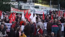 Manifestación en Atenas contra los recortes de pensiones