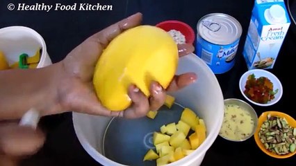 Mango Ice Cream Recipe - Homemade Ice Cream Recipe - Easy Ice Cream - Eggless Ice Cream Recipe