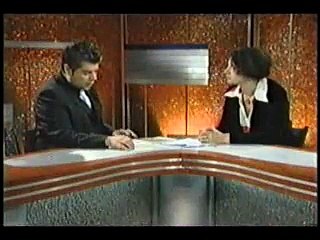 Antoaneta Roman poeta at Foco Latino with Omar Alexis Ramos