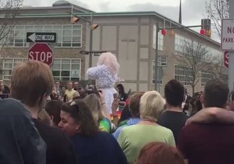 Crowds Gather in Mike Pence's Hometown for First Official Gay Pride Event