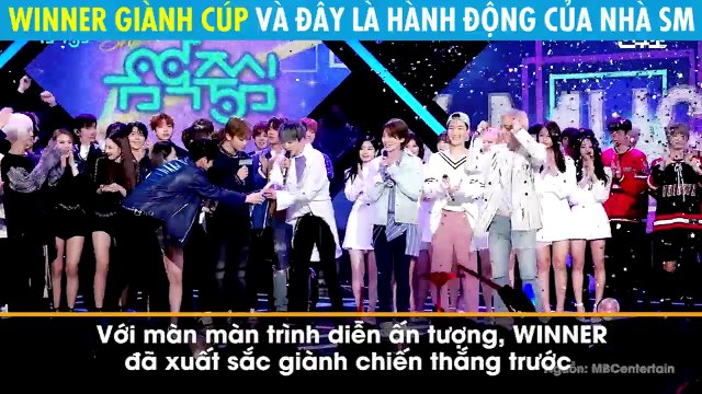 Cảnh tượng đẹp khiến fan Kpop ấm lòng: SuJu và EXO tay bắt mặt mừng chúc mừng WINNER giành cúp