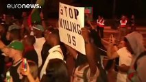 Tercera noche de protestas en Charlotte, Estados Unidos