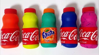 Play Doh Superhero Fanta Coca Cola Bottles Finger Family Nursrey Rhymes For Kids Learn Colors Hulk