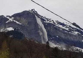 Rapid Avalanche in French Alps Town of Passy